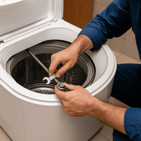 Prueba de humedad residual con toalla patrón para detectar averías en electrodomésticos en Guadalajara